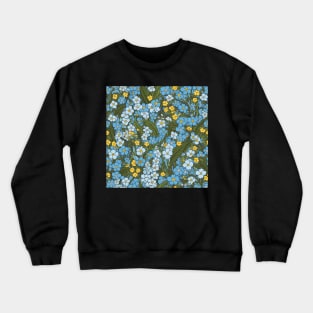 Pretty Forget-me-not Flower Pattern Crewneck Sweatshirt